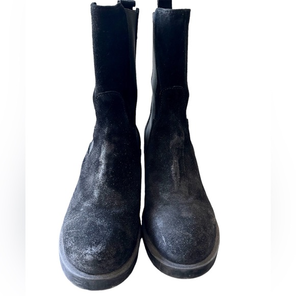 Emanuele Crasto Black Suede Italian Leather Chelsea Boots Size 8 - Picture 5 of 9